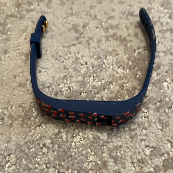 Tory Burch Fitbit wrap bracelet in black plus blue and pink rubber band - Picture 6 of 6